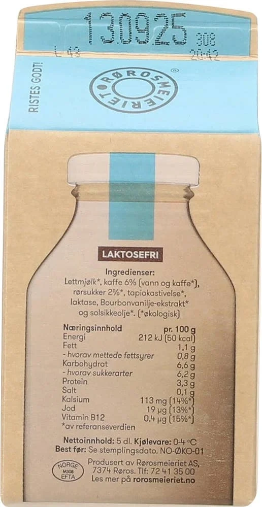 Økologisk laktosefri iskaffe