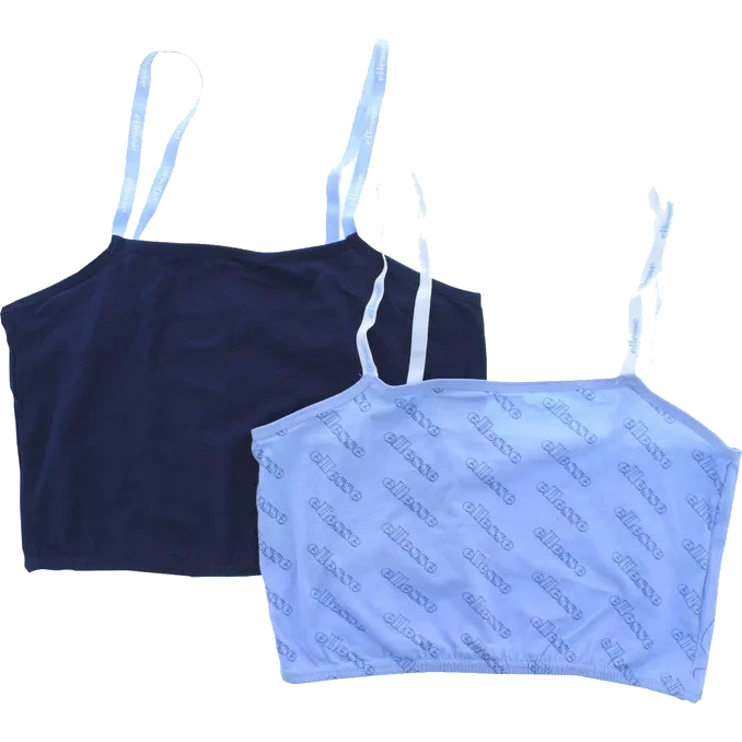 Plain Top Dam Stl. S Blå & Navy 2-pack