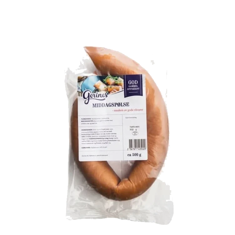Middagspølse Røkt 500g Gorines