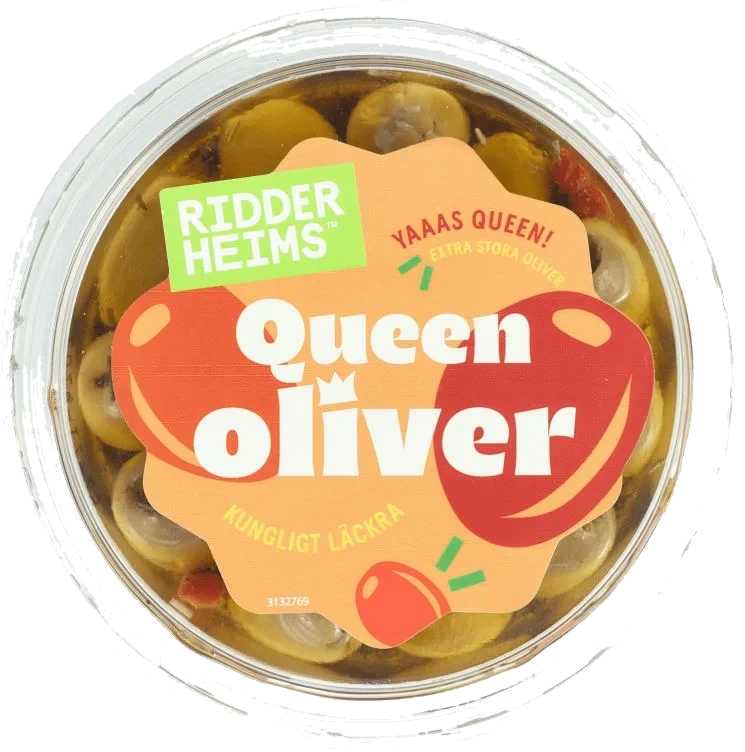 Queenoliven m/Urtemarinade 160g Ridderheims