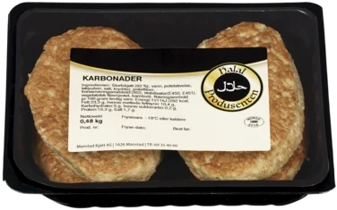 Halalpr Storfe Karbonader Halal 480g