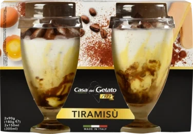 Gelato Tiramisu 2pk Glass 2x150ml Casa Del Gelato
