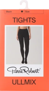 Wool Tights Black 44-48 Pierre Robert