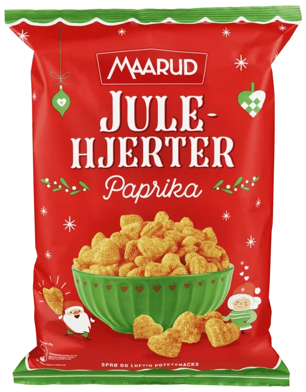 Luftige Hjerter Paprika 120g Maarud