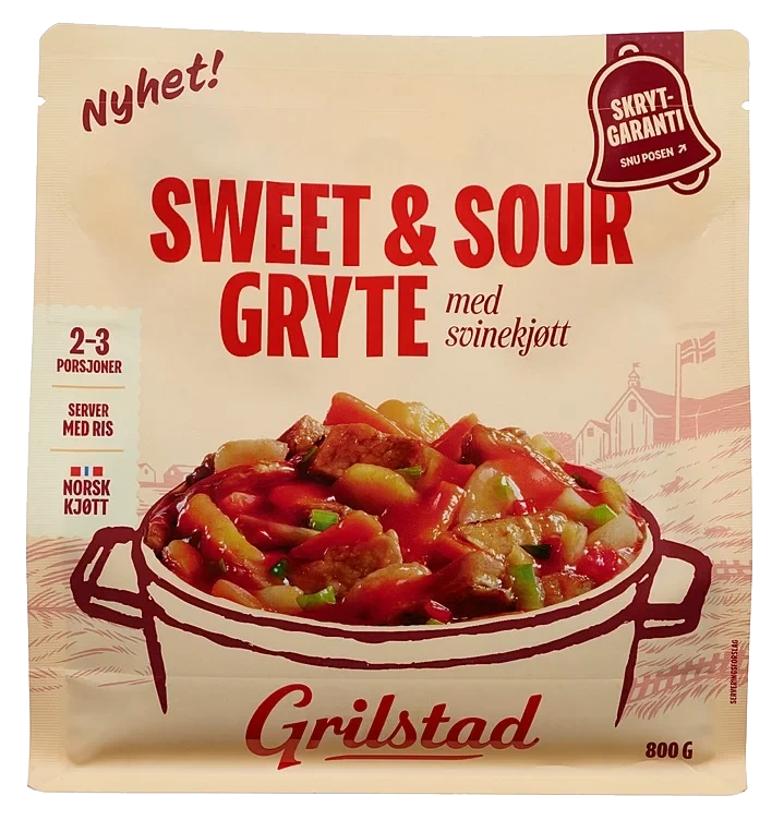 SWEET&SOUR GRYTE 800g grilstad