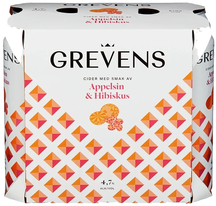 Grevens Cider Appelsin/Hibiscus 0,5lx6 boks