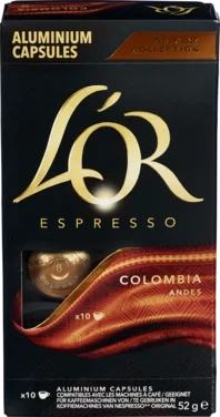 L Or Kaffekaps Colombia Utz 10stk