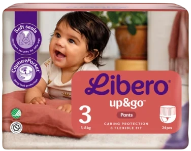 Libero Up&Go 3 Buksebleie, 5–8 Kg, 24 stk
