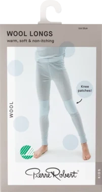 Wool Longs Kids Ice Blue 134-140 Pierre Robert