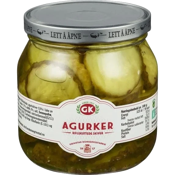 Agurker Riflekuttede Skiver 530g