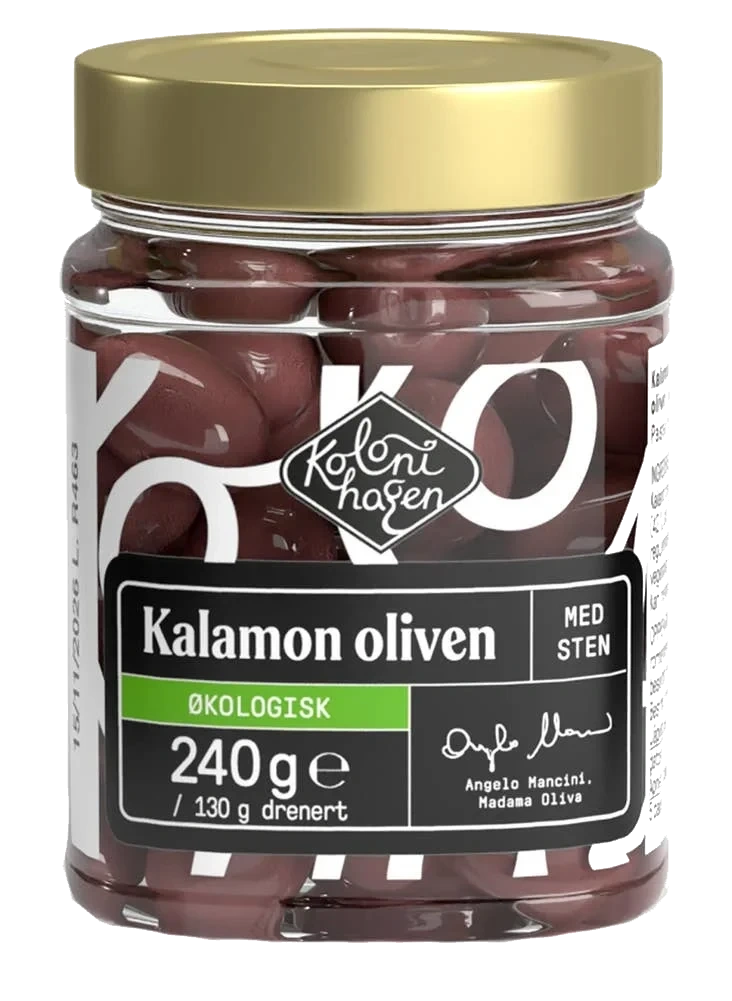 Økologiske Kalamon-oliven