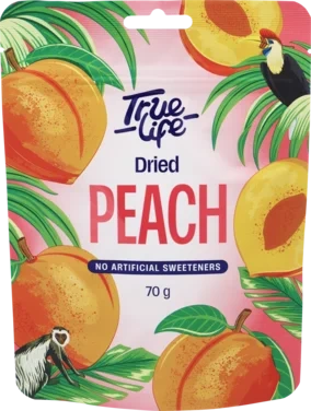 Tørket Fersken 70g True Life