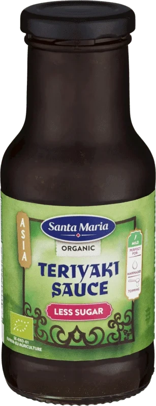 Teriyaki Sauce Organic Less Sugar 250ml Santa Maria