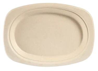 Tallerken Oval Fiber 23cm Brun