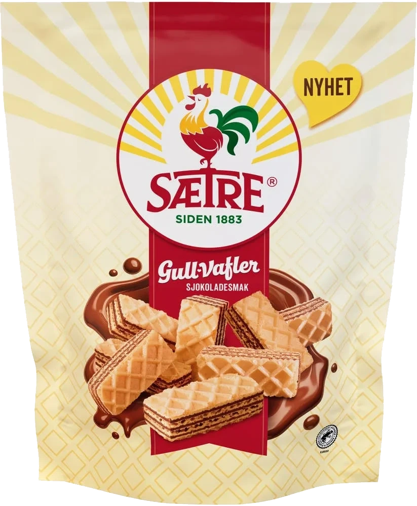 Gullvafler sjokolade