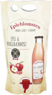 Eplemost Eple&Bringebær 1,75l Epleblomsten