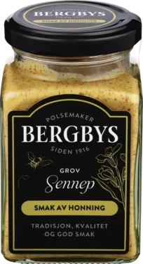 Bergbys Honning Sennep Glass 230g