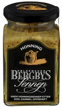 Bergbys Honning Sennep Glass 230g