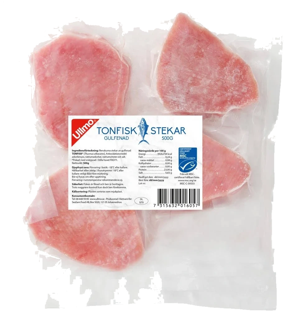 Tonfiskstekar MSC Fryst 4x125g