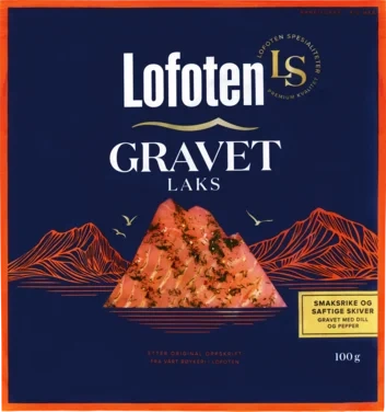Laks Gravet skivet 100g Lofoten