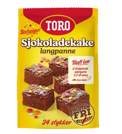 Toro Sjokoladekake Langpanne 854g