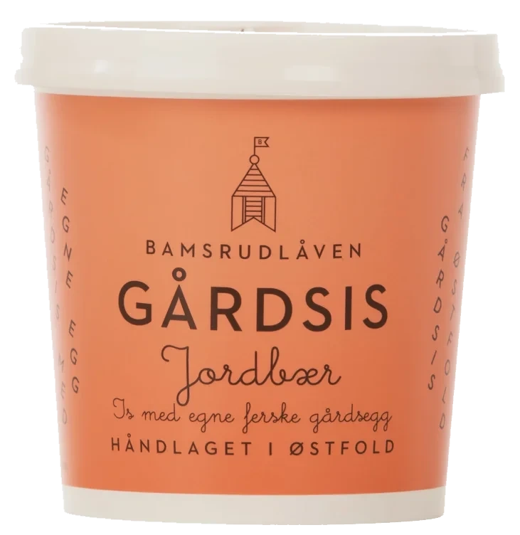 Iskrem Jordbær Bamsrudlåven Gårdsis
