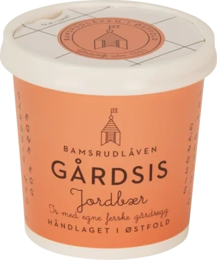 Iskrem Jordbær Bamsrudlåven Gårdsis