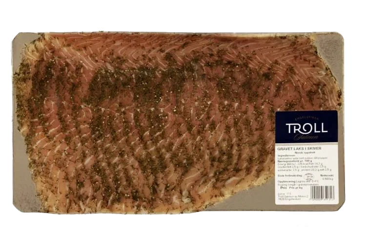 Gravet Laks i Skiver 500g Troll