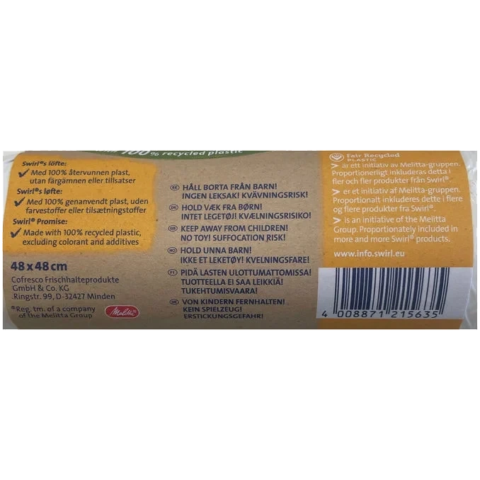 Avfallspåsar Handtag 20 L 20-pack