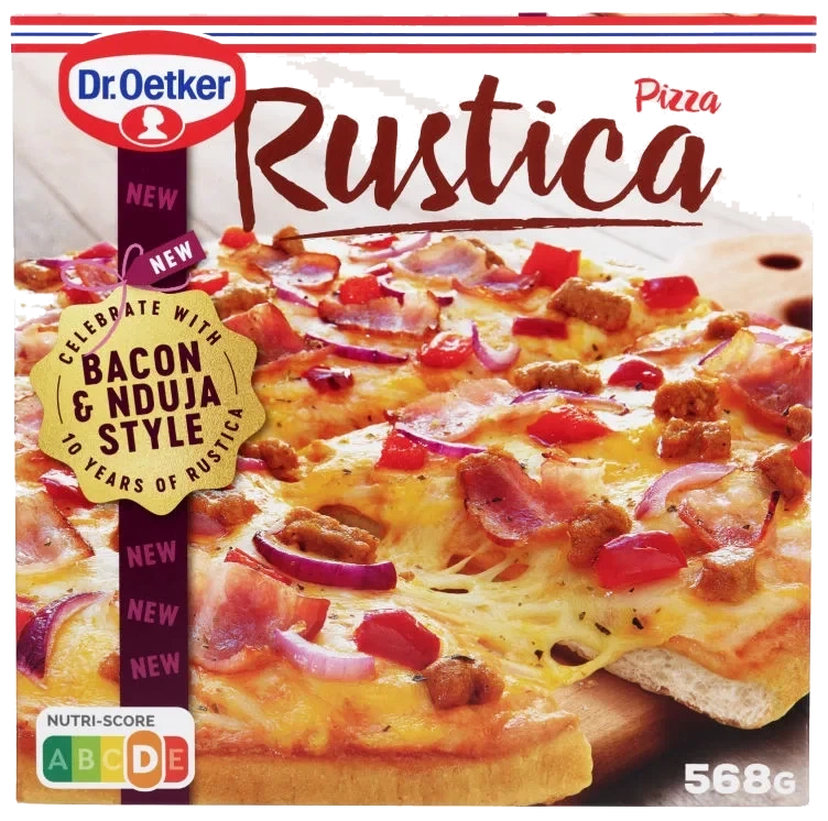 Rustica Pizza Bacon Nduja Style 568g Dr.Oetker