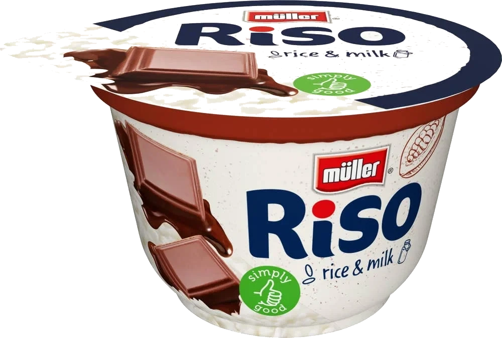 Riso ris- og melkedessert sjokolade