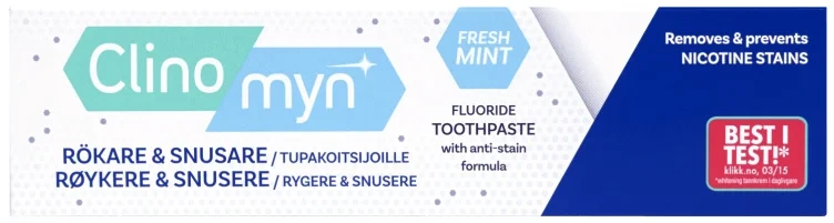 Clinomyn Tannkrem Fjerner Misfarging 75ml