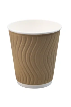 Double Wall Kaffebeger 250ml Wave Brun