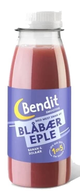 Smoothie Blåbær&Eple 250ml Bendit