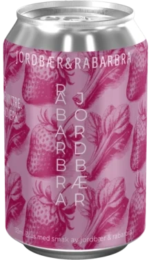Rabarbra & Jordbær 330ml bx Bruseriet