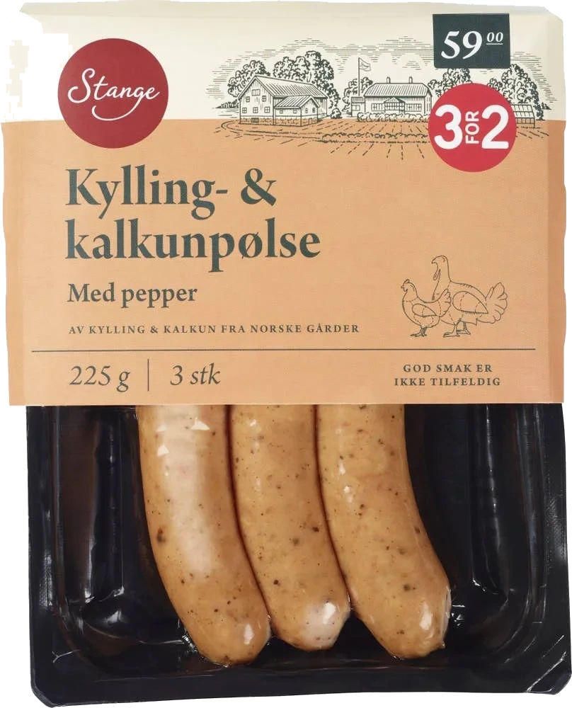 Kylling og kalkunpølse