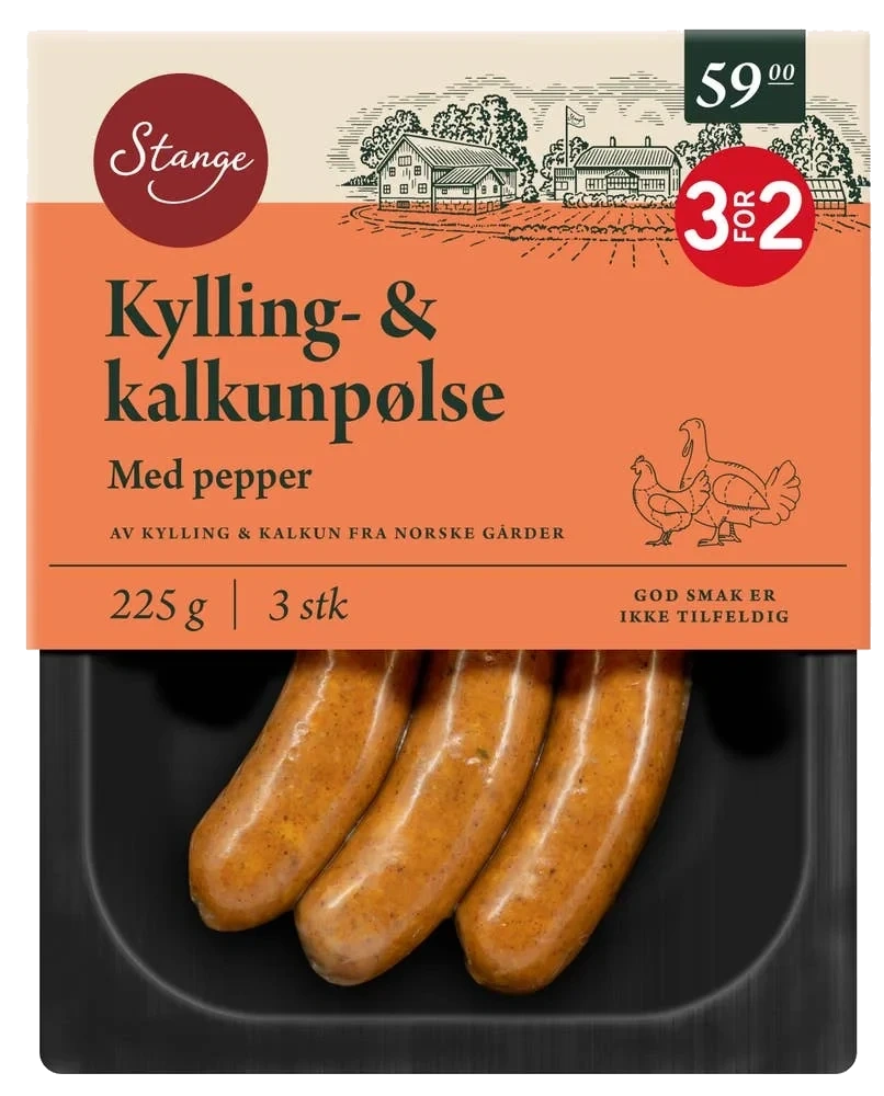 Kylling og kalkunpølse