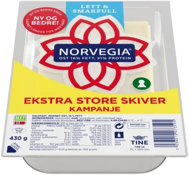 Norvegia Lett & Smakfull 430g Tine