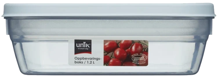 Oppbevaringsboks Rektangulær 1,2l Unik