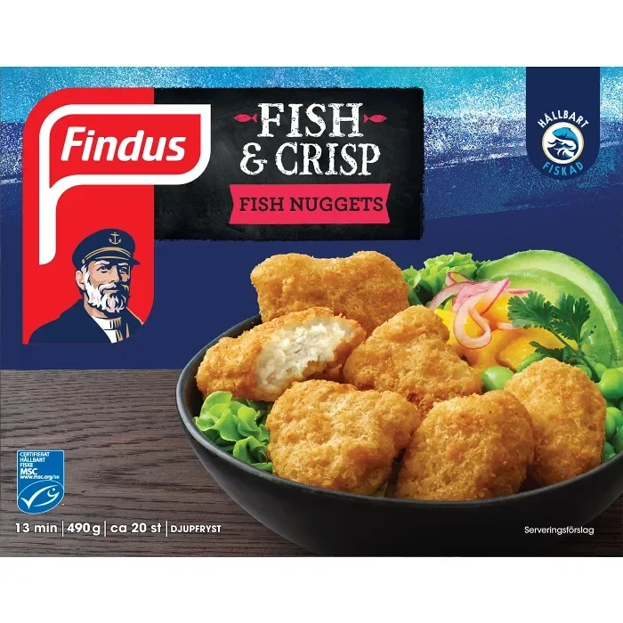 Fish&Crisp Nuggets 490g Findus