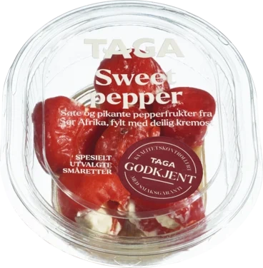 Taga Sweet Pepper m/Ost Rød 100g
