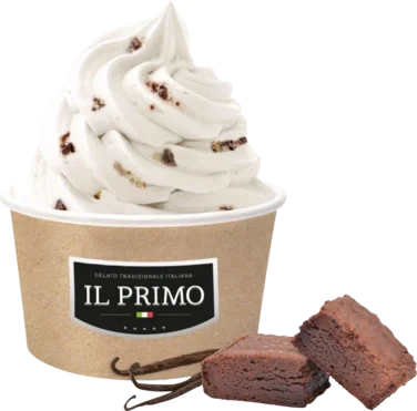 Iskrem Vanilje & Brownie 18stk A 100g One-shot