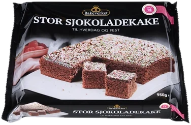 Stor Sjokoladekake 950g Bakeverket
