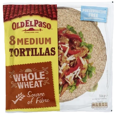 Tortilla Wholew 8 St 8'' 326g Oep