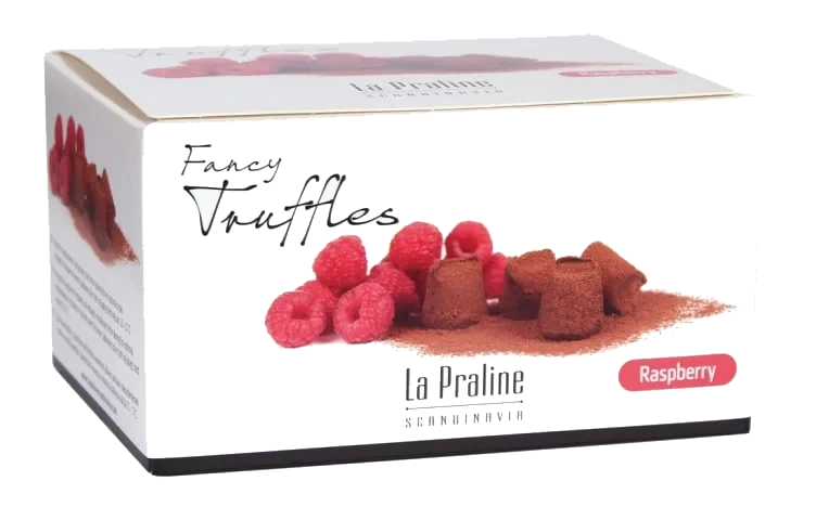 La Praline Trøfler med Bringebær 200g