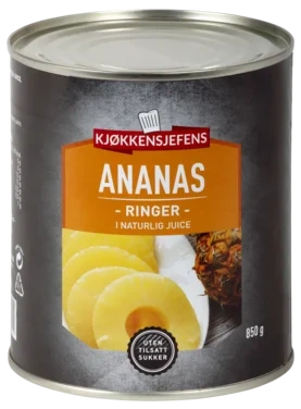 Ananasringer 820g Kjøkkensjefens