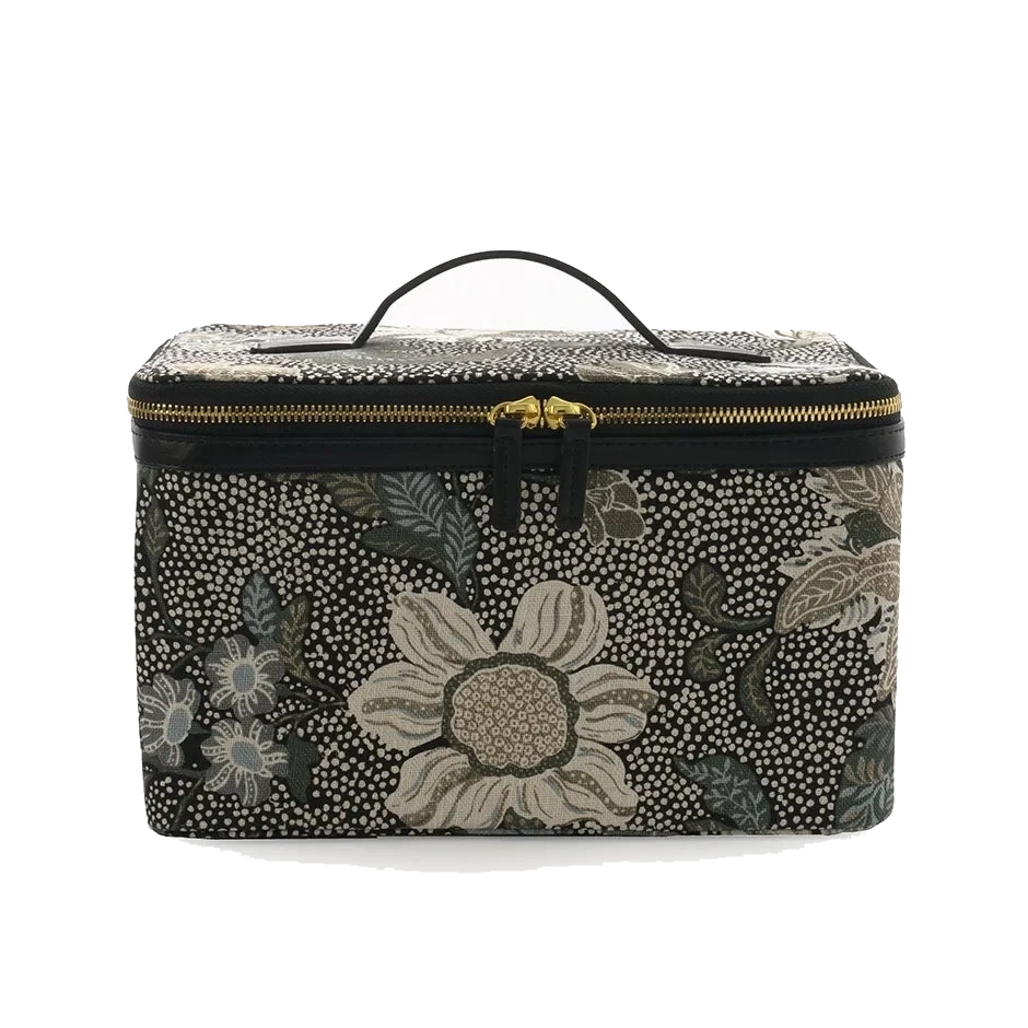 Ceannis Beauty Hard Box Black Flower Linen