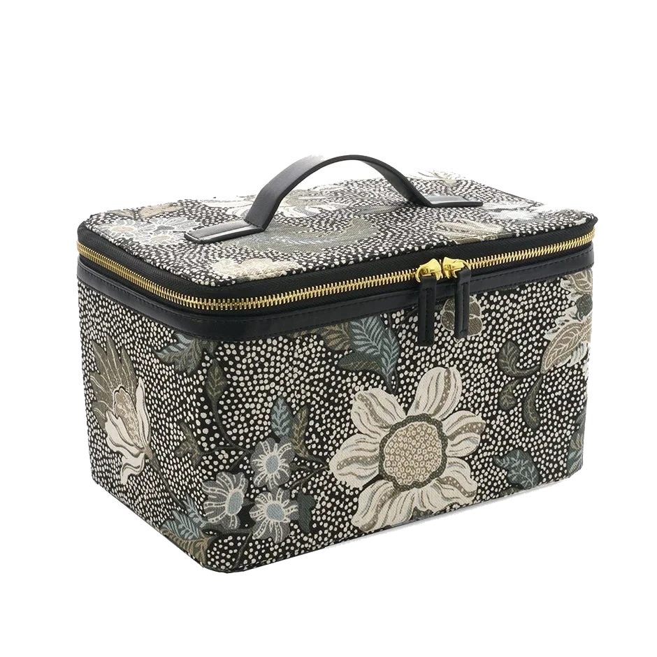 Ceannis Beauty Hard Box Black Flower Linen