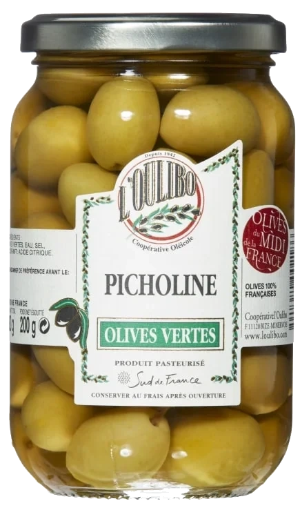Oliven Franske Naturell 380g Picholine