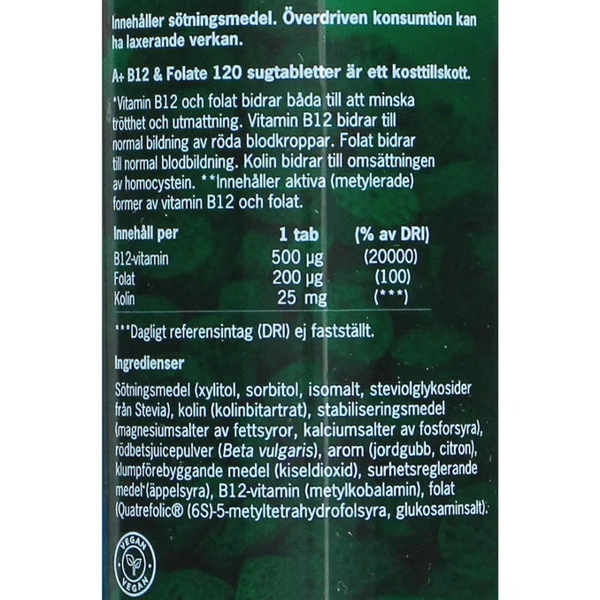 B12 & Folate Sugtabletter
